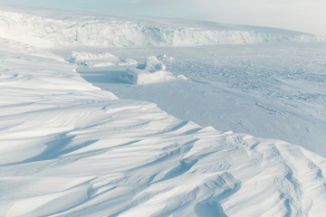 Ice expanses of Franz Josef Land, Russia. Alexandra Island