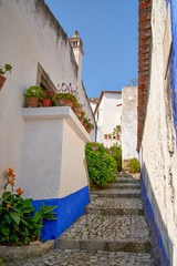 stone stairway between houses in portugal