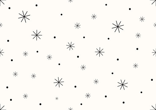 Abstract background of dots and asterisks, seamless pattern