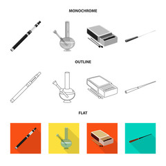 Vector design of refuse and stop sign. Set of refuse and habit vector icon for stock.