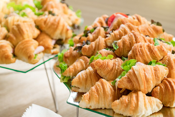 Delicious Ham, Salami, Cheese and Vegetables Sandwiches Pressed and toasted double