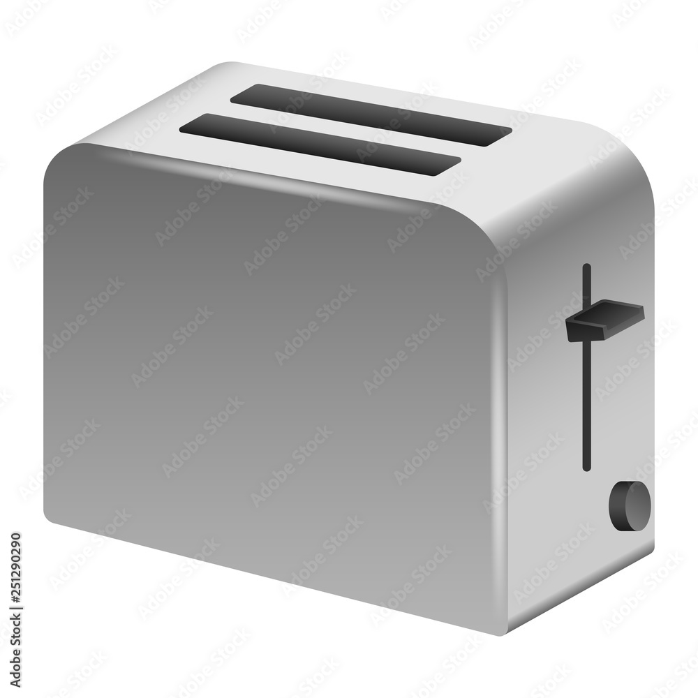 Poster toaster icon. realistic illustration of toaster vector icon for web design isolated on white backgro