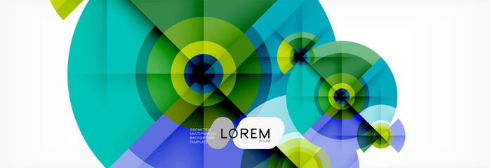 Fototapeta premium Geometric circle abstract background, creative geometric wallpaper.