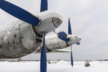 Turboprop engines of old aircraft.