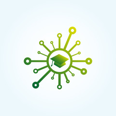 Education icon sharing , creative logo design -vector