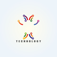 Obraz premium Robotic technology icon
