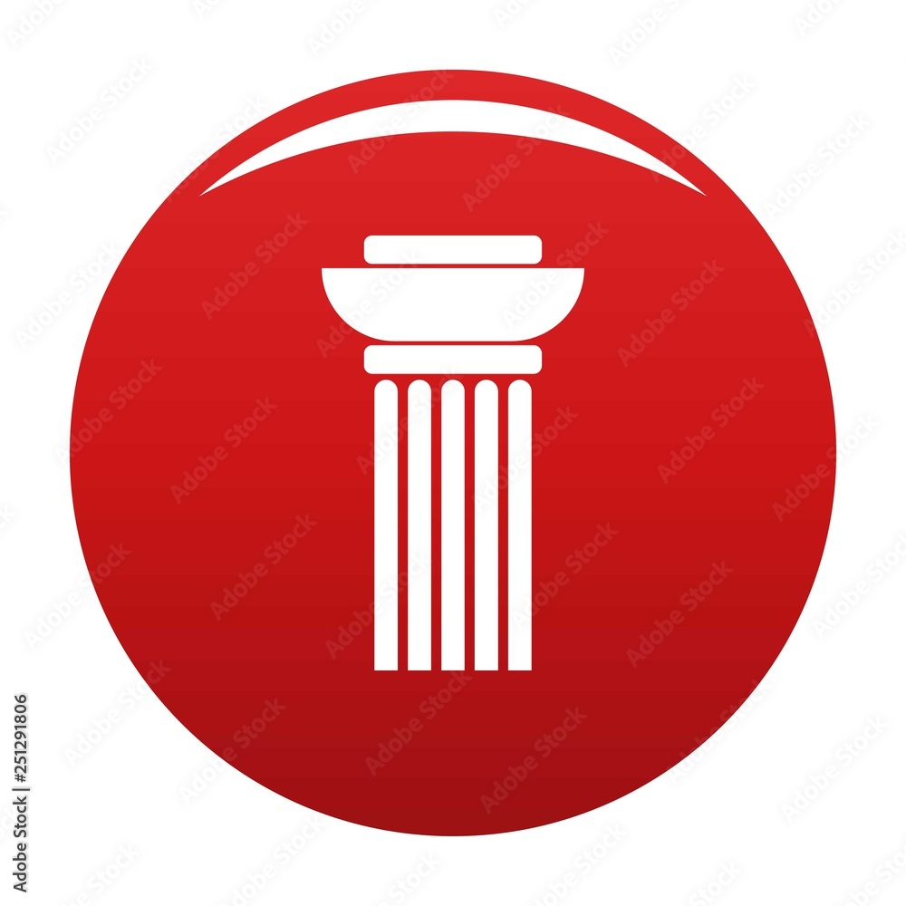 Poster continuous column icon. simple illustration of continuous column vector icon for any design red
