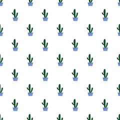 Cactus pattern seamless vector repeat for any web design