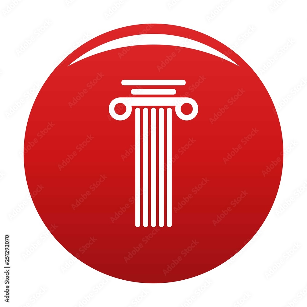 Poster square column icon. simple illustration of square column vector icon for any design red