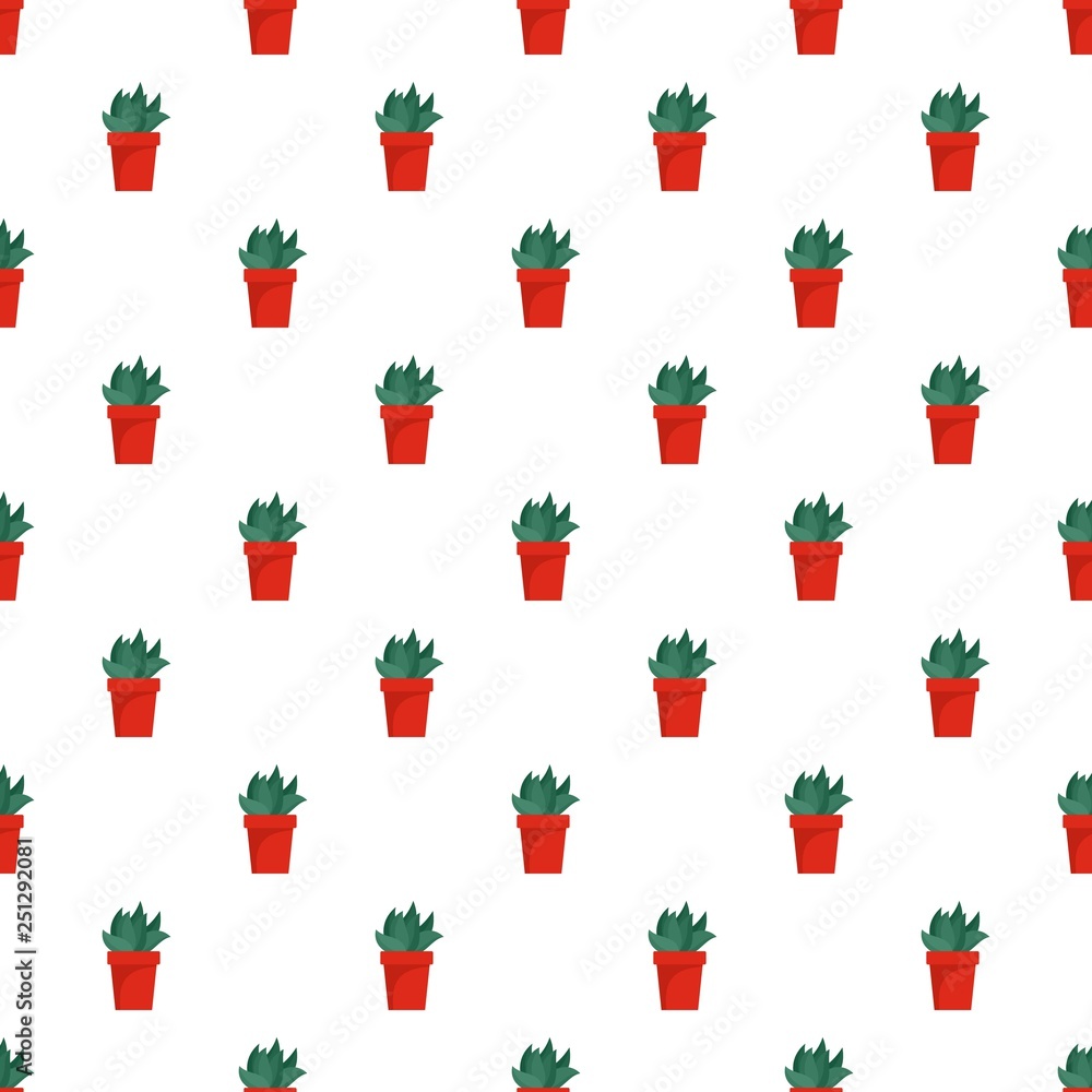 Poster cactus plant pot pattern seamless vector repeat for any web design