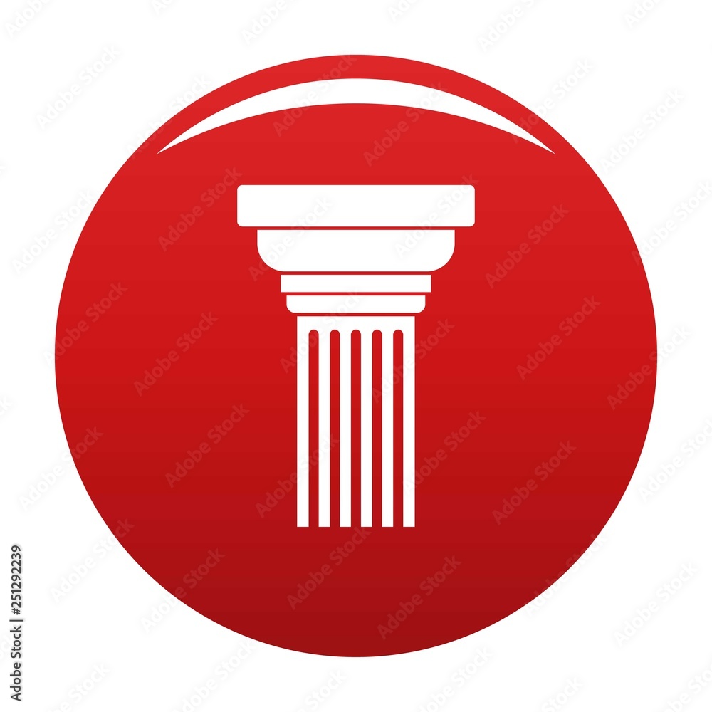 Aufkleber expanding column icon. simple illustration of expanding column vector icon for any design red