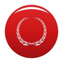 Glory wreath icon. Simple illustration of glory wreath vector icon for any design red