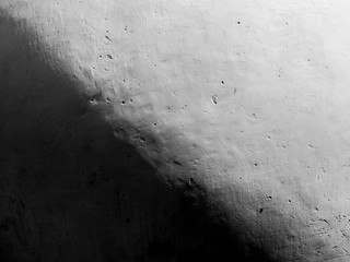 perspective of the cement shape in dark light-black and white