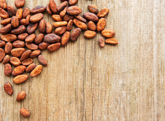 Obraz na płótnie Canvas Raw cacao beans