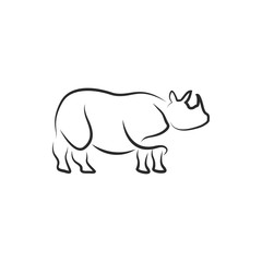 Obraz na płótnie Canvas Rhinoceros icon design template vector isolated