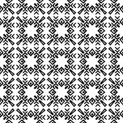 Black and White Seamless Ethnic Pattern. Tribal - 251295640