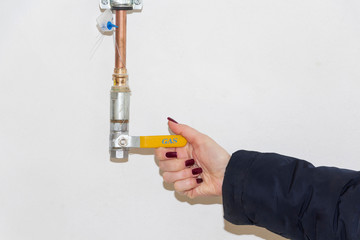 gas inlet to the house, gas tap, safety in the house