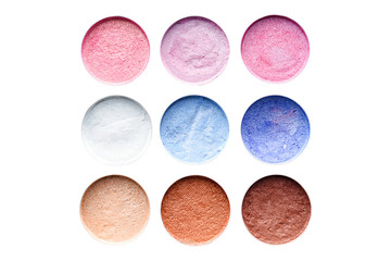  Eye shadow tones isolated on white