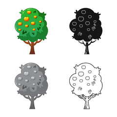 Vector illustration of farm and agriculture icon. Set of farm and plant stock vector illustration.