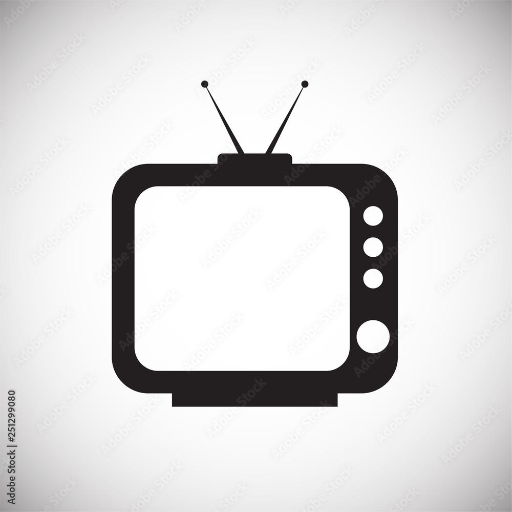 Poster tv icon on white background for graphic and web design, modern simple vector sign. internet concept.