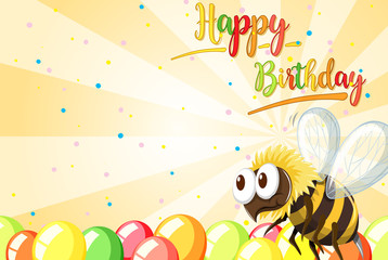 Happy birthday bee card
