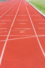 red rubber running track