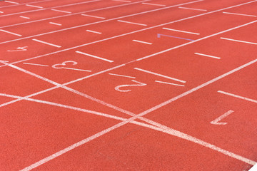 red rubber running track