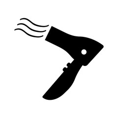 Hair dryer icon in trendy flat style isolated on white background - vector
