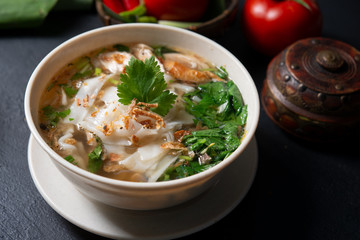 Chicken Kway Teow Soup