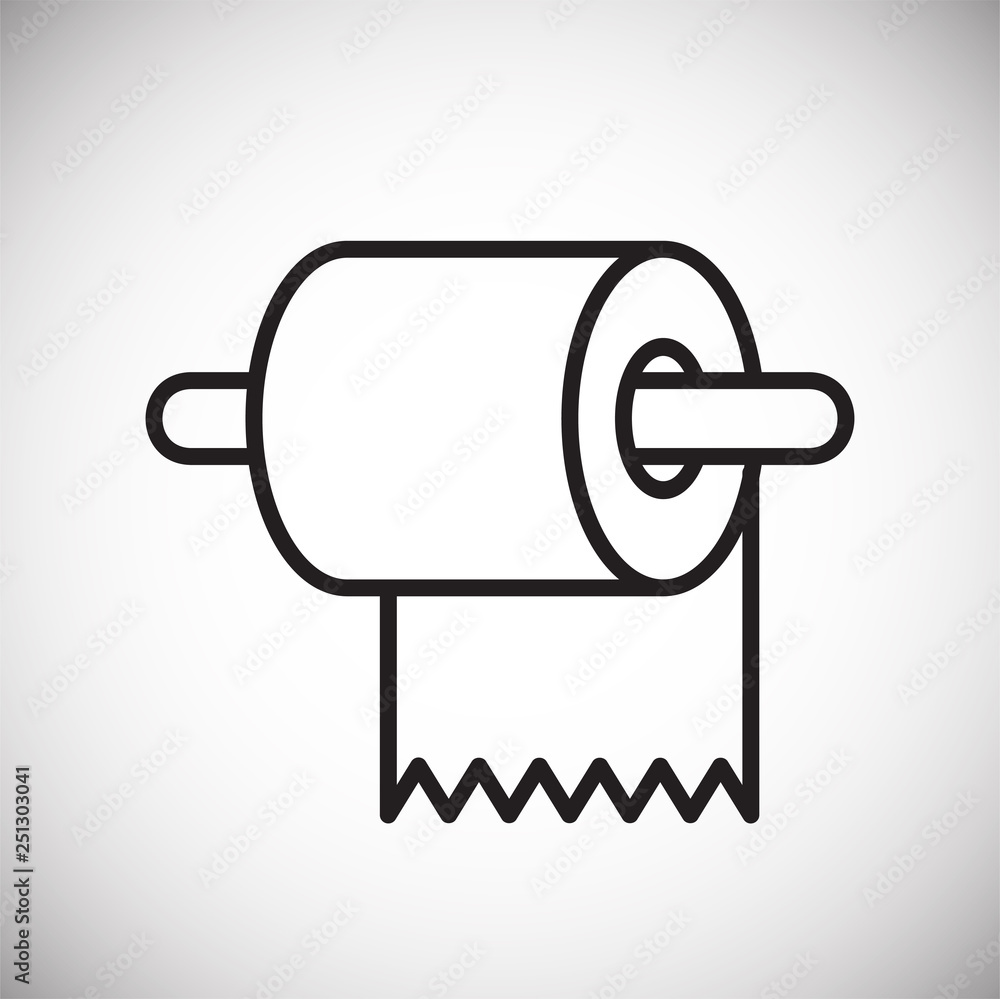 Poster toilet line icon on white background for graphic and web design, modern simple vector sign. internet