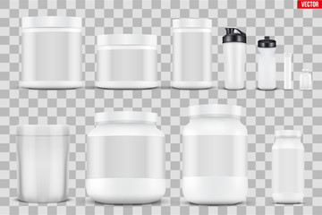 Set Mockup Sport Nutrition Containers
