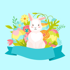 Happy Easter greeting card.