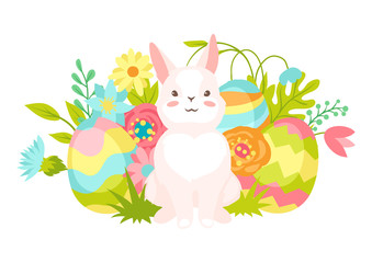 Happy Easter greeting card.