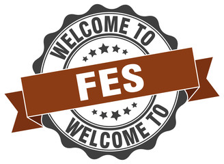 Obraz premium Fes round ribbon seal