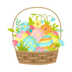 Happy Easter greeting card.