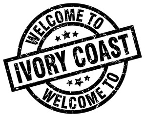 welcome to Ivory Coast black stamp