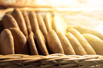 Fresh oatmeal cookies in the store for sale