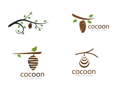 Cocoon Logo Template Vector Icon Illustration Design 