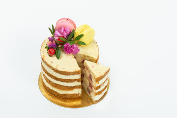 Pastry on a white background