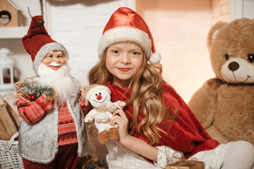 Christmas teen girl. 