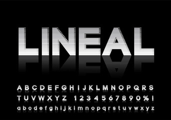 Fototapeta premium Vector of modern abstract font and modern alphabet