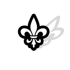 Fleur de lis icon or sign