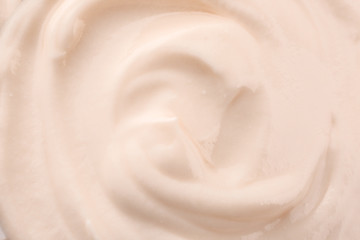 Fototapeta na wymiar Texture of tasty yogurt, closeup