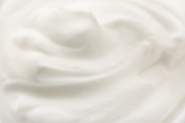 Texture of tasty yogurt, closeup