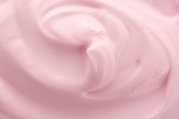 Texture of tasty yogurt, closeup