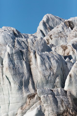 Fototapeta na wymiar detailed view natural Esmarkbreen glacier in Spitsbergen