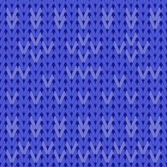 Knitted texture for winter style, seamless pattern, blue thread.