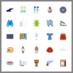 25 object icon. Vector illustration object set. usb cable and sunglasses icons for object works