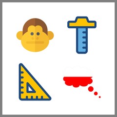 4 square icon. Vector illustration square set. poland and set square icons for square works