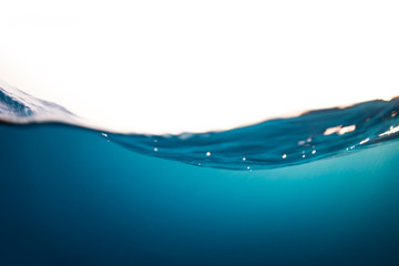 Water wave isolated on white background